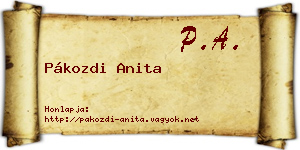 Pákozdi Anita névjegykártya